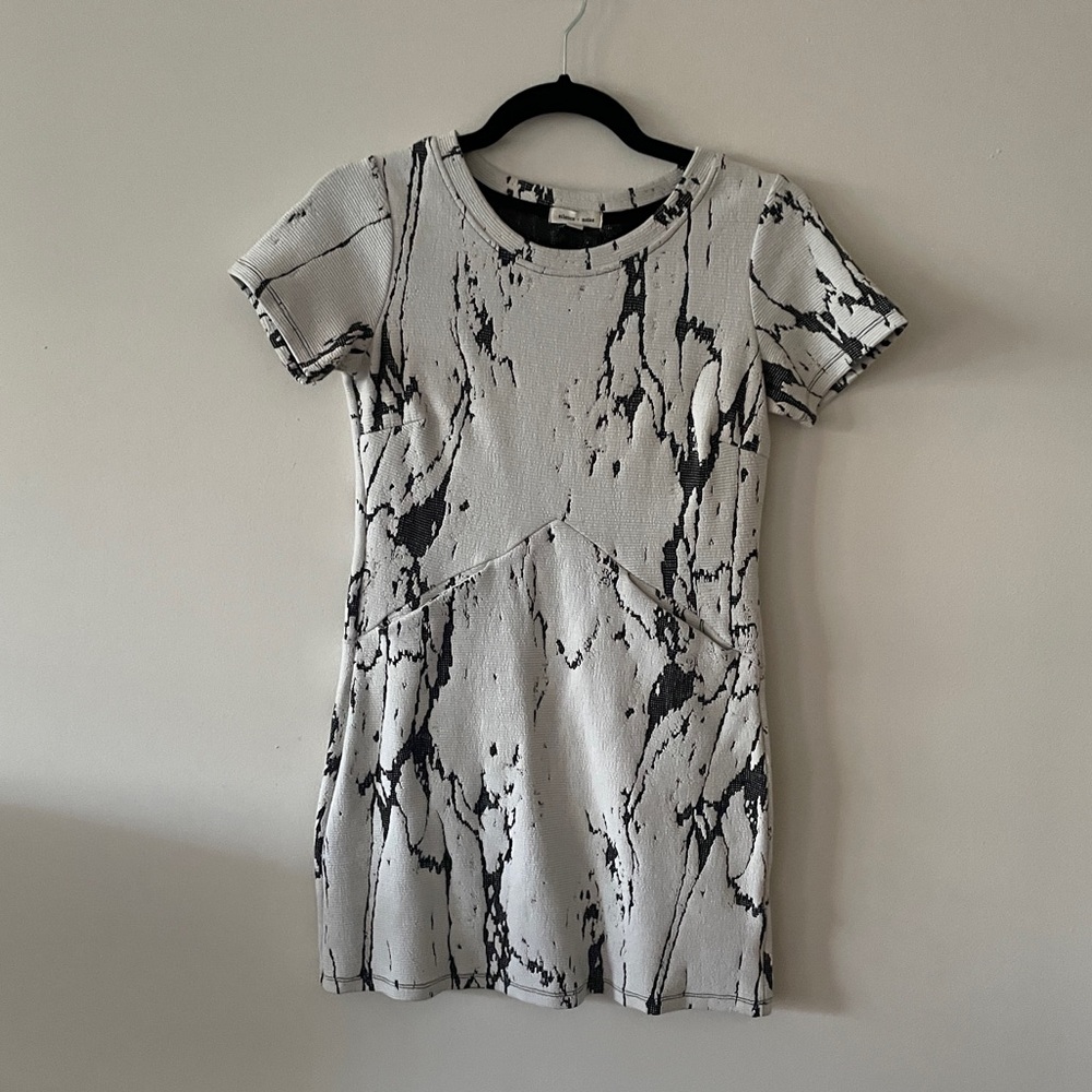 Silence + Noise Black and White Mini Dress